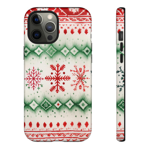 Icelandic Watercolor inspired by Christmas Sweaters - Impact Resistant Phone Case iPhone 12 Pro Max Matte